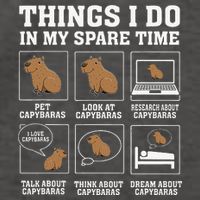 Things I Do In My Spare Time Capybara Funny Capybaras Rodent  Vector Backpack