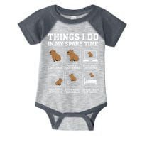 Things I Do In My Spare Time Capybara Funny Capybaras Rodent  Infant Baby Jersey Bodysuit