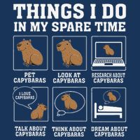 Things I Do In My Spare Time Capybara Funny Capybaras Rodent  Infant Baby Jersey Bodysuit