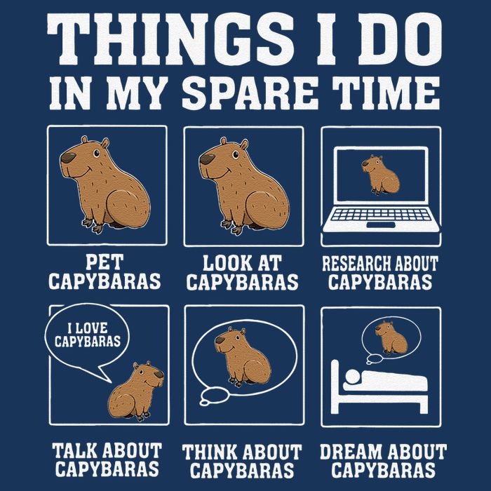 Things I Do In My Spare Time Capybara Funny Capybaras Rodent  Infant Baby Jersey Bodysuit