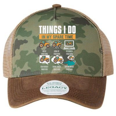 Things I Do In My Spare Time Tractor Funny Farm Farming Legacy Tie Dye Trucker Hat