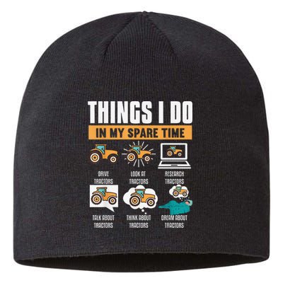 Things I Do In My Spare Time Tractor Funny Farm Farming Sustainable Beanie