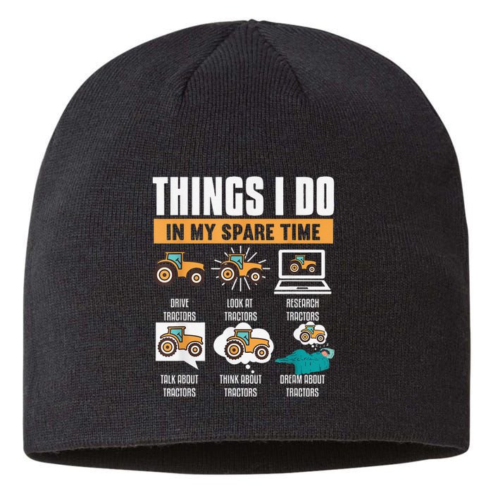 Things I Do In My Spare Time Tractor Funny Farm Farming Sustainable Beanie