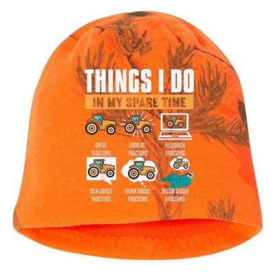 Things I Do In My Spare Time Tractor Funny Farm Farming Kati - Camo Knit Beanie