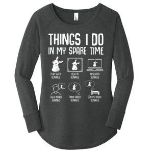 Things I Do In My Spare Time Bunny Rabbit Women's Perfect Tri Tunic Long Sleeve Shirt