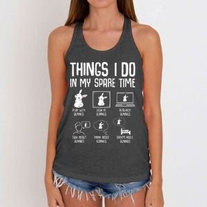 Things I Do In My Spare Time Bunny Rabbit Women's Knotted Racerback Tank