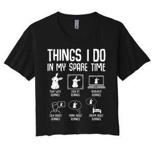 Things I Do In My Spare Time Bunny Rabbit Women's Crop Top Tee