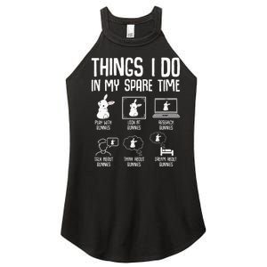 Things I Do In My Spare Time Bunny Rabbit Women's Perfect Tri Rocker Tank