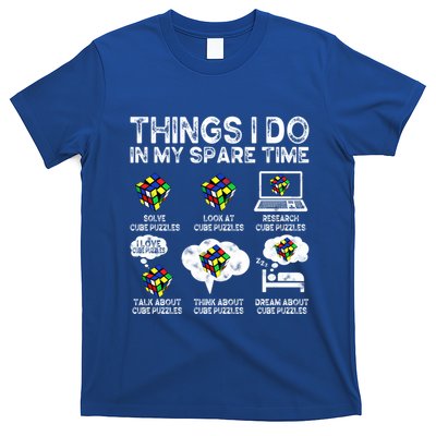 Things I Do In My Spare Time Cube Puzzle Speed Cubing Funny Great Gift T-Shirt