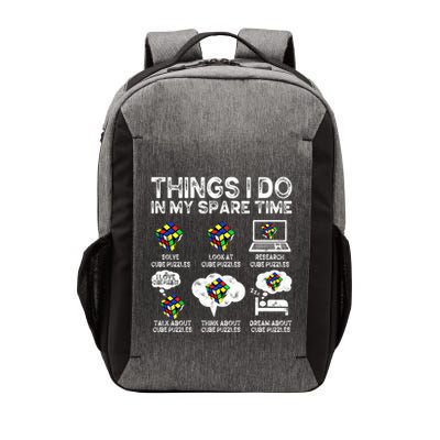 Things I Do In My Spare Time Cube Puzzle Speed Cubing Funny Great Gift Vector Backpack