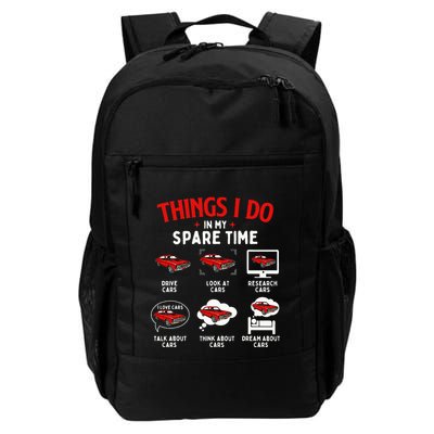 Things I Do In My Spare Time Car Lover Engine Mechanic Daily Commute Backpack