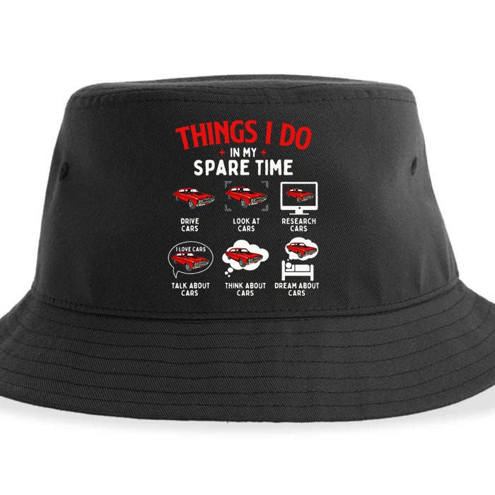 Things I Do In My Spare Time Car Lover Engine Mechanic Sustainable Bucket Hat