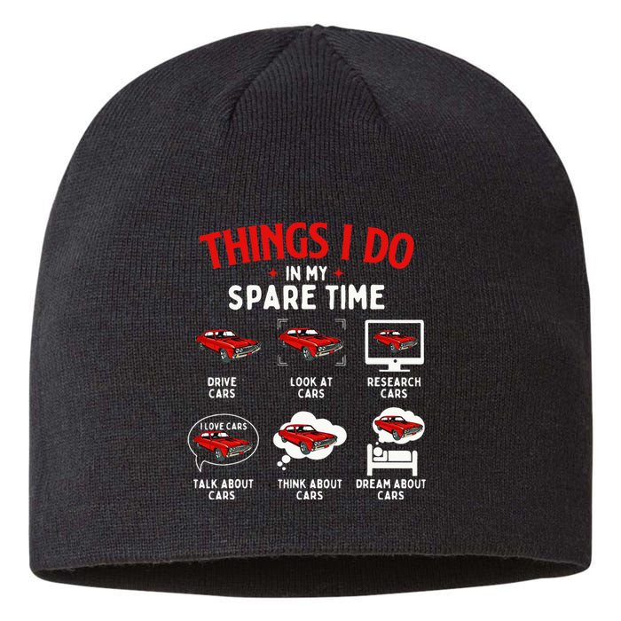 Things I Do In My Spare Time Car Lover Engine Mechanic Sustainable Beanie