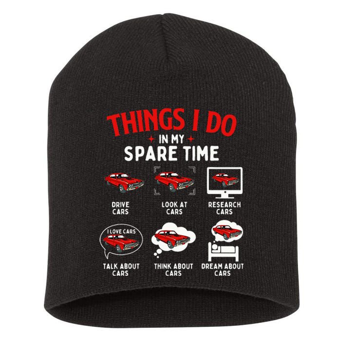 Things I Do In My Spare Time Car Lover Engine Mechanic Short Acrylic Beanie