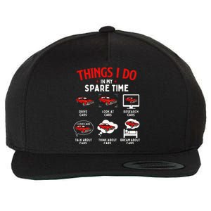 Things I Do In My Spare Time Car Lover Engine Mechanic Wool Snapback Cap