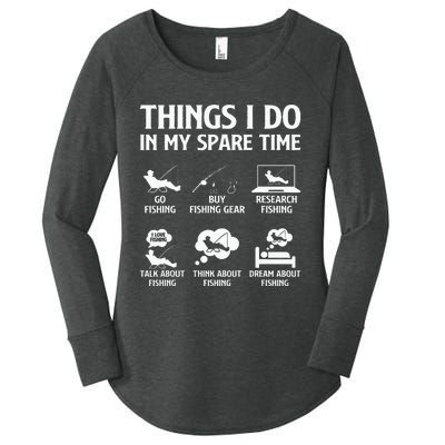 Things I Do In My Spare Time Fishing Women's Perfect Tri Tunic Long Sleeve Shirt