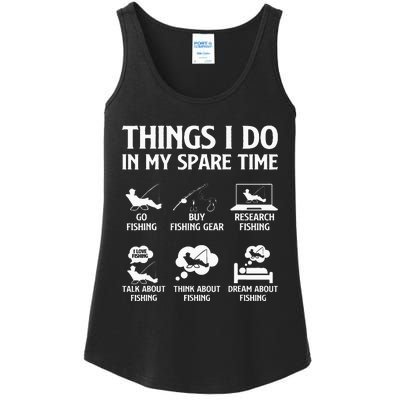 Things I Do In My Spare Time Fishing Ladies Essential Tank