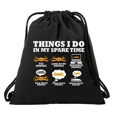 Things I Do In My Spare Time Drone Pilot Quadcopter FPV Drawstring Bag