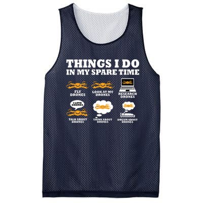 Things I Do In My Spare Time Drone Pilot Quadcopter FPV Mesh Reversible Basketball Jersey Tank