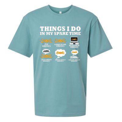 Things I Do In My Spare Time Drone Pilot Quadcopter FPV Sueded Cloud Jersey T-Shirt