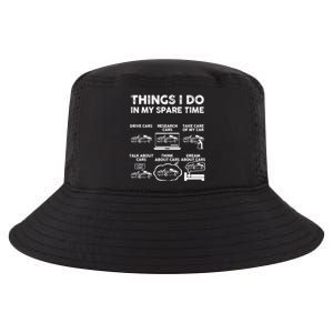 Things I Do In My Spare Time Funny Car Guy Car Enthusiast Cool Comfort Performance Bucket Hat