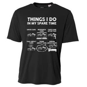 Things I Do In My Spare Time Funny Car Guy Car Enthusiast Cooling Performance Crew T-Shirt