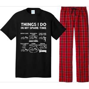 Things I Do In My Spare Time Funny Car Guy Car Enthusiast Pajama Set