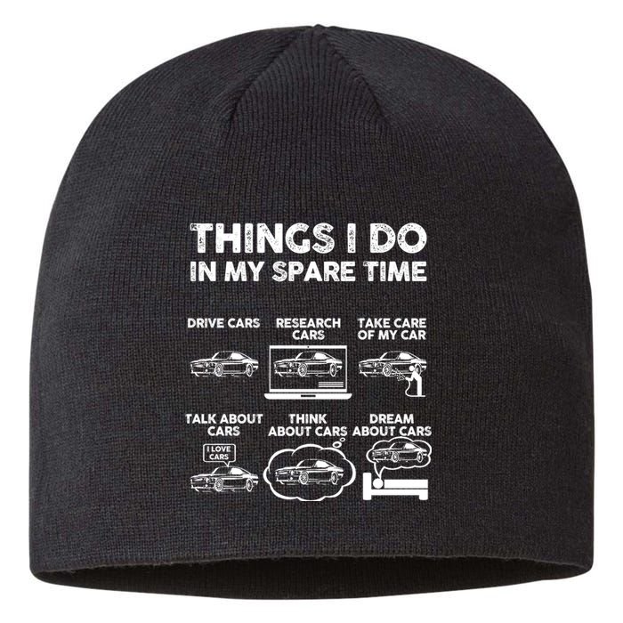 Things I Do In My Spare Time Funny Car Guy Car Enthusiast Sustainable Beanie