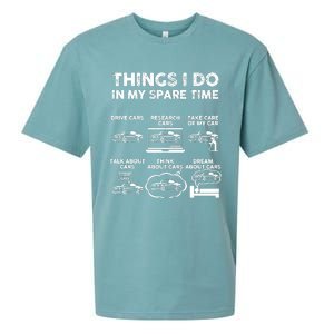 Things I Do In My Spare Time Funny Car Guy Car Enthusiast Sueded Cloud Jersey T-Shirt