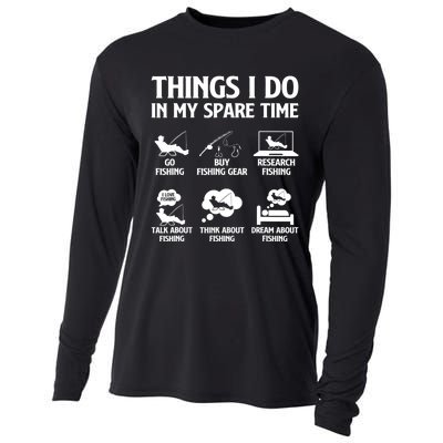 Things I Do In My Spare Time Fishing Bass Fishing Cooling Performance Long Sleeve Crew