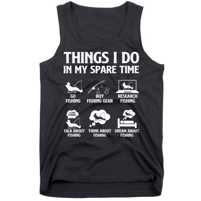 Things I Do In My Spare Time Fishing Bass Fishing Tank Top