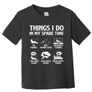 Things I Do In My Spare Time Fishing Bass Fishing Toddler T-Shirt