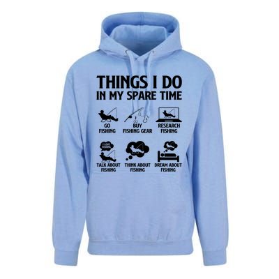 Things I Do In My Spare Time Fishing Bass Fishing Unisex Surf Hoodie