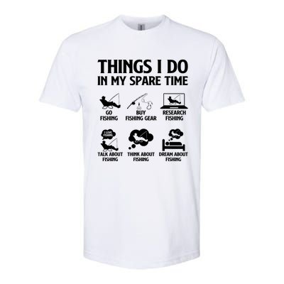 Things I Do In My Spare Time Fishing Bass Fishing Softstyle CVC T-Shirt