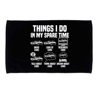 Things I Do In My Spare Time Car Enthusiast Classic Car Guy Microfiber Hand Towel