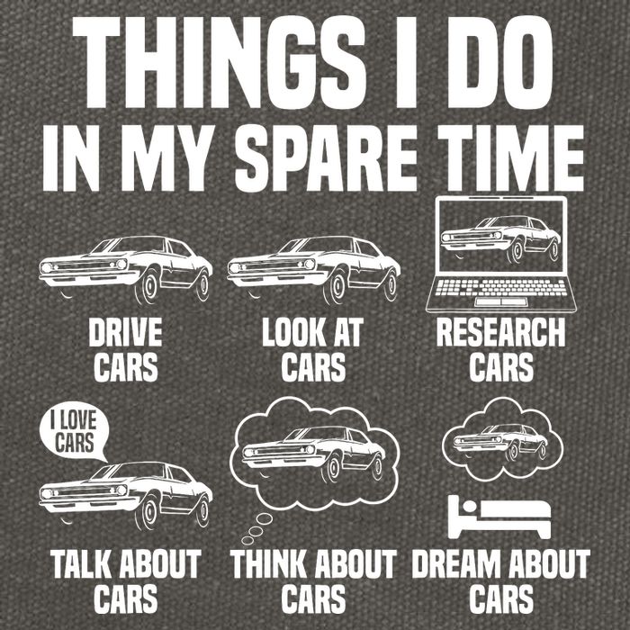 Things I Do In My Spare Time Car Enthusiast Classic Car Guy Cotton Canvas Backpack