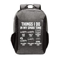 Things I Do In My Spare Time Car Enthusiast Classic Car Guy Vector Backpack