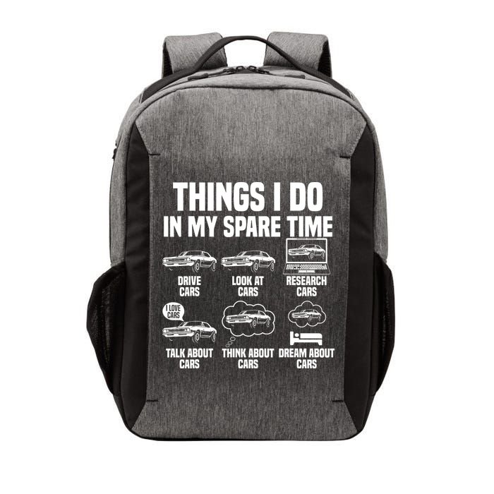 Things I Do In My Spare Time Car Enthusiast Classic Car Guy Vector Backpack