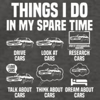 Things I Do In My Spare Time Car Enthusiast Classic Car Guy Vector Backpack