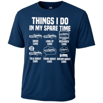 Things I Do In My Spare Time Car Enthusiast Classic Car Guy Performance Shirt