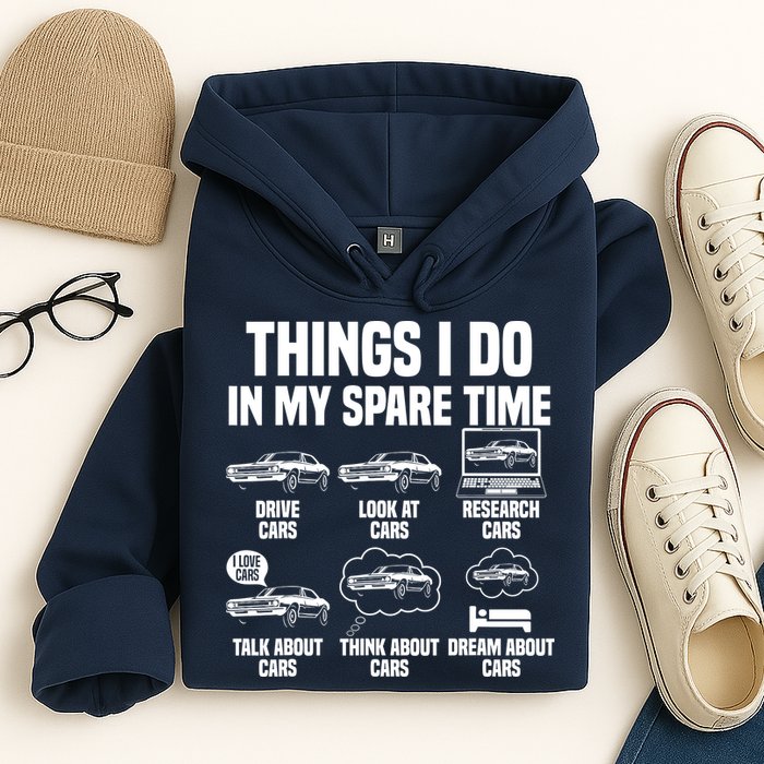 Things I Do In My Spare Time Car Enthusiast Classic Car Guy Hoodie