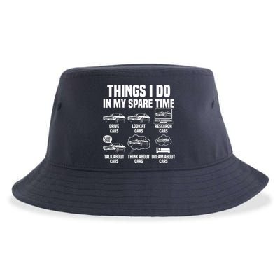 Things I Do In My Spare Time Car Enthusiast Classic Car Guy Sustainable Bucket Hat