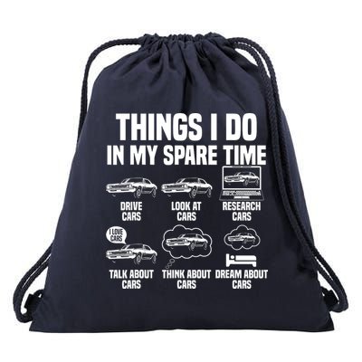 Things I Do In My Spare Time Car Enthusiast Classic Car Guy Drawstring Bag