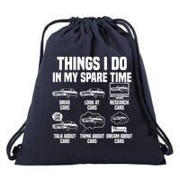 Things I Do In My Spare Time Car Enthusiast Classic Car Guy Drawstring Bag