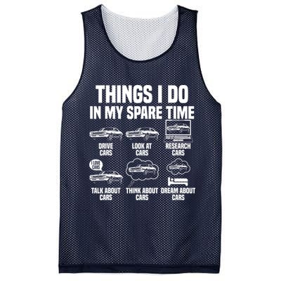 Things I Do In My Spare Time Car Enthusiast Classic Car Guy Mesh Reversible Basketball Jersey Tank