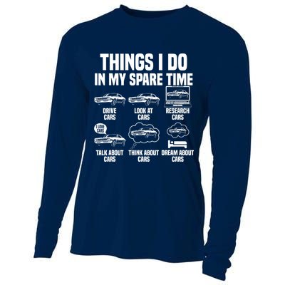 Things I Do In My Spare Time Car Enthusiast Classic Car Guy Cooling Performance Long Sleeve Crew