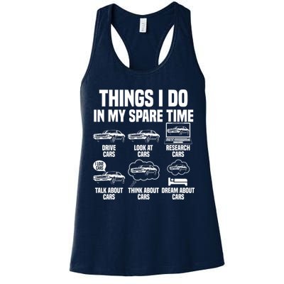 Things I Do In My Spare Time Car Enthusiast Classic Car Guy Womens Tank Top