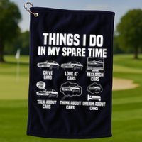 Things I Do In My Spare Time Car Enthusiast Classic Car Guy Golf Towel