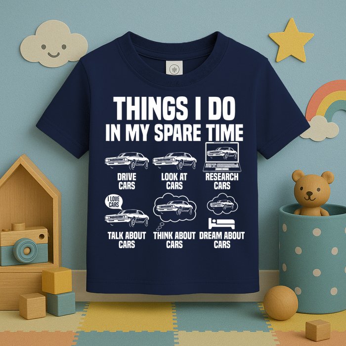 Things I Do In My Spare Time Car Enthusiast Classic Car Guy Toddler T-Shirt