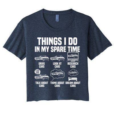 Things I Do In My Spare Time Car Enthusiast Classic Car Guy Crop Top